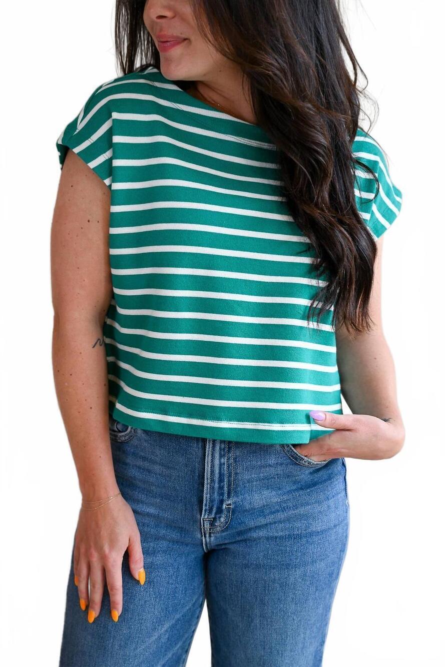NEW Z SUPPLY women's david avenue striped terry top in seaside